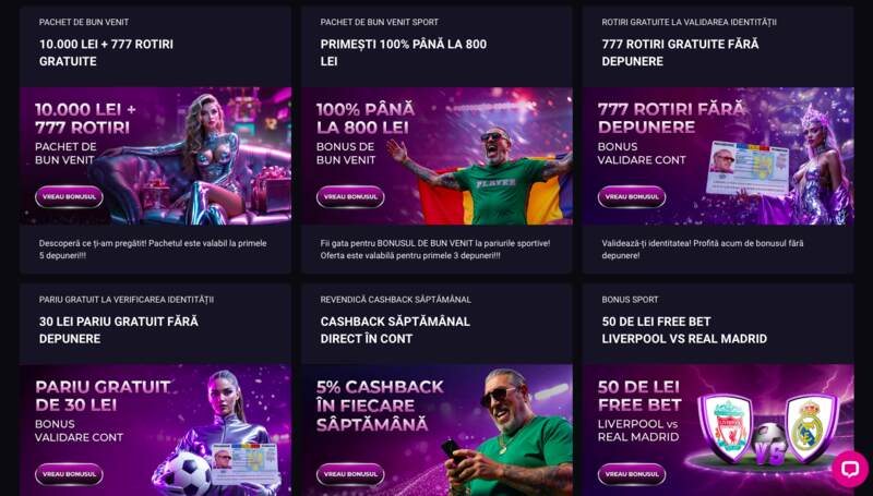 Bonusuri și promoții pentru Player Casino