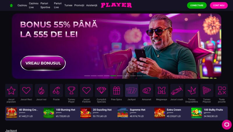 Player Casino sloturi și jocuri live